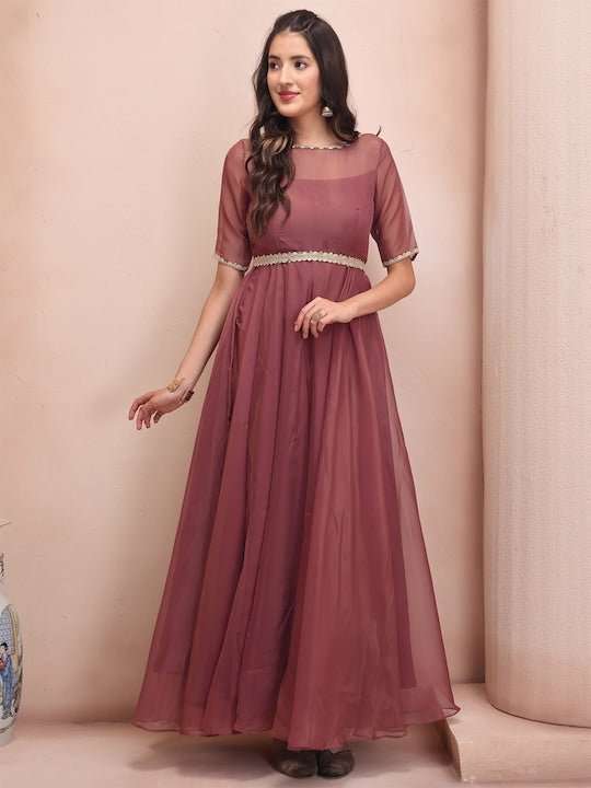 Ethnic Fit & Flare Dress - Inddus.com