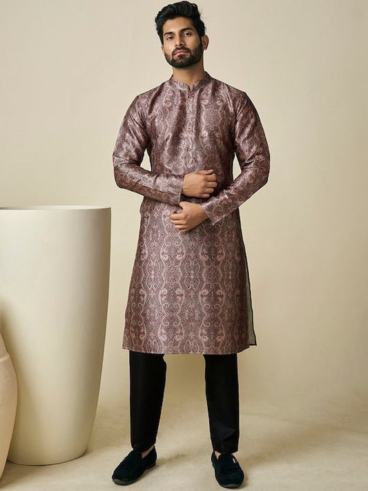 Ethnic Motif Printed Straight Kurta - Inddus.com