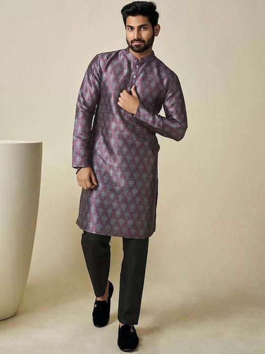 Ethnic Motif Printed Straight Kurta - Inddus.com