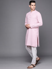 Ethnic Motifs Embroidered Chikankari Pure Cotton Kurta with Trousers - Inddus.com