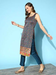 Ethnic Motifs Gotta Patti Kurta With Trousers & With Dupatta - Inddus.com