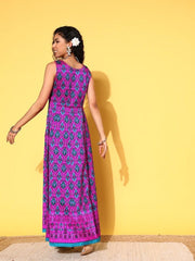 Ethnic Motifs Maxi Dress - Inddus.com