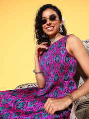 Ethnic Motifs Maxi Dress - Inddus.com