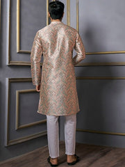 Ethnic Motifs Printed Mandarin Collar Kurta - Inddus.com