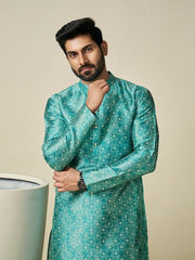 Ethnic Motifs Printed Mandarin Collar Kurta - Inddus.com