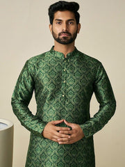 Ethnic Motifs Printed Mandarin Collar Kurta - Inddus.com