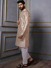 Ethnic Motifs Printed Mandarin Collar Kurta - Inddus.com