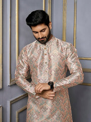 Ethnic Motifs Printed Mandarin Collar Kurta - Inddus.com