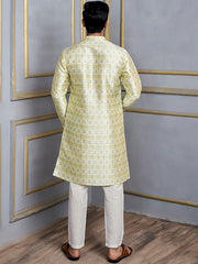 Ethnic Motifs Printed Mandarin Collar Kurta - Inddus.com