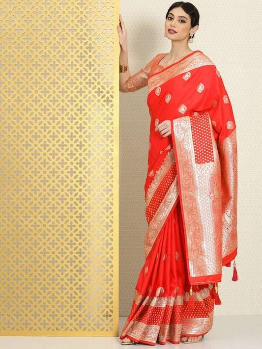 Ethnic Motifs Zari Saree
