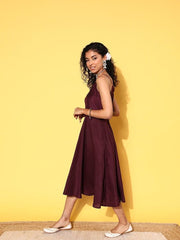 Fit & Flare Midi Dress With Jacket - Inddus.com