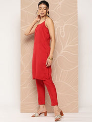 Floral Printed Kaftan Kurta With Trousers - Inddus.com