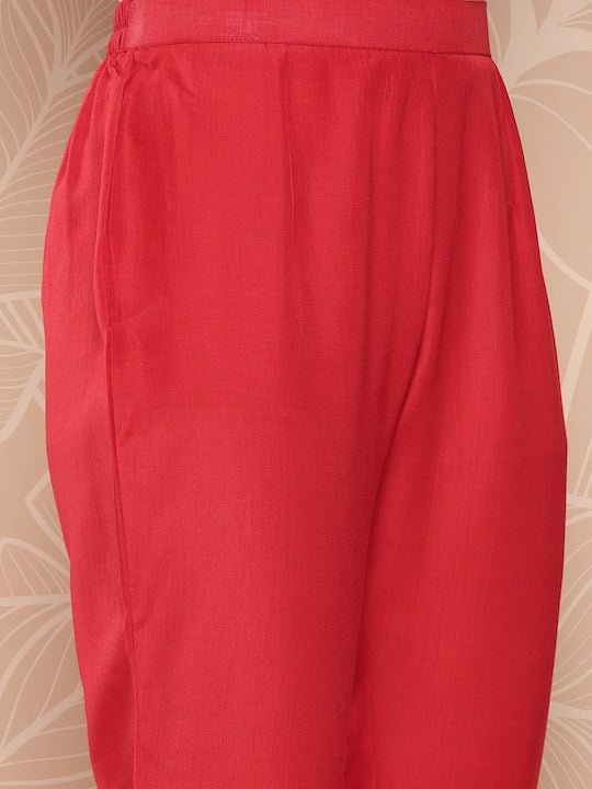 Floral Printed Kaftan Kurta With Trousers - Inddus.com