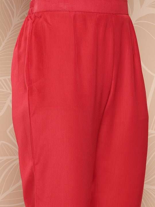 Floral Printed Kaftan Kurta With Trousers - Inddus.com