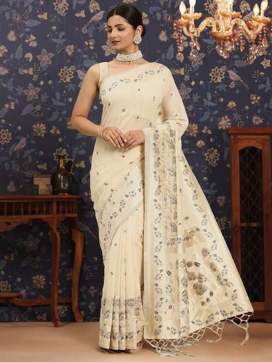 Floral Zari Saree