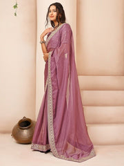 Geometric Printed Organza Saree