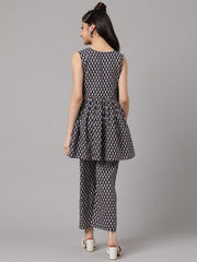 Girls Floral Printed Regular Kurti with Trousers - Inddus.com