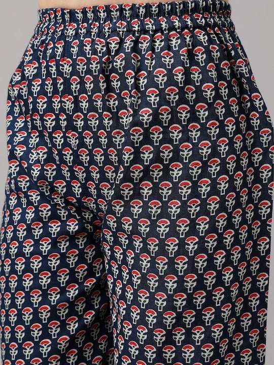 Girls Floral Printed Regular Kurti with Trousers - Inddus.com