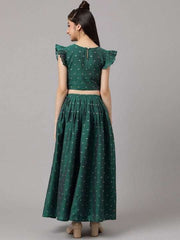 Girls Green Ready to Wear Lehenga choli - Inddus.com