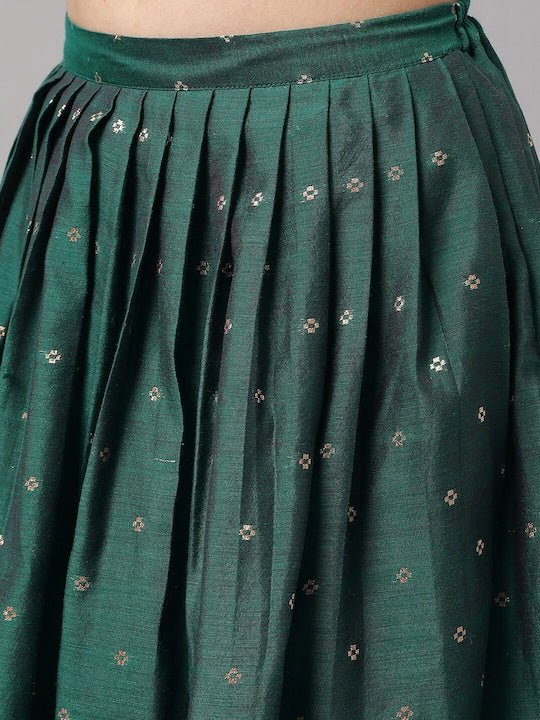 Girls Green Ready to Wear Lehenga choli - Inddus.com