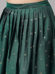 Girls Green Ready to Wear Lehenga choli - Inddus.com