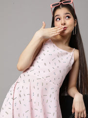 Girls Quirkey Printed Shoulder Strap A-Line Kurta with Sharara - Inddus.com