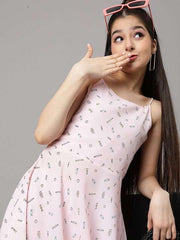 Girls Quirkey Printed Shoulder Strap A-Line Kurta with Sharara - Inddus.com