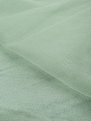 Green Net Embroidered Fit & Flared Maxi Gown - inddus-us