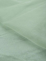 Green Net Embroidered Fit & Flared Maxi Gown - inddus-us