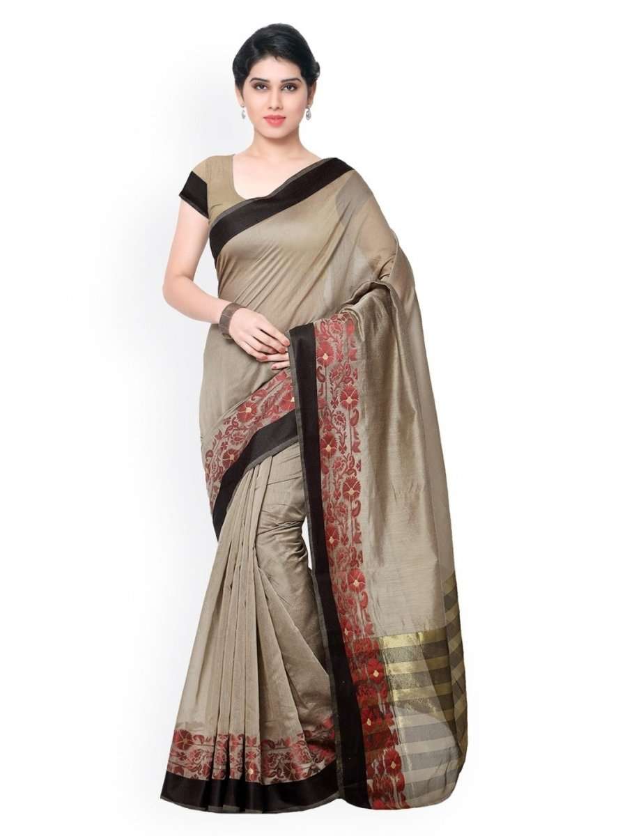 Grey Banarasi Art Silk Traditional Saree - inddus-us