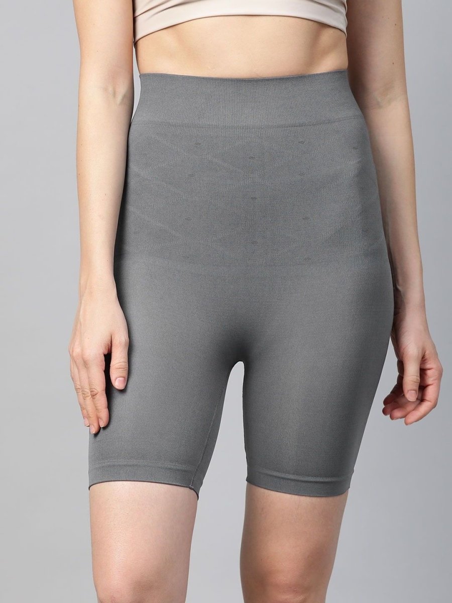 Buy Elegant Grey Long Tummy Thigh Shapewear Online.