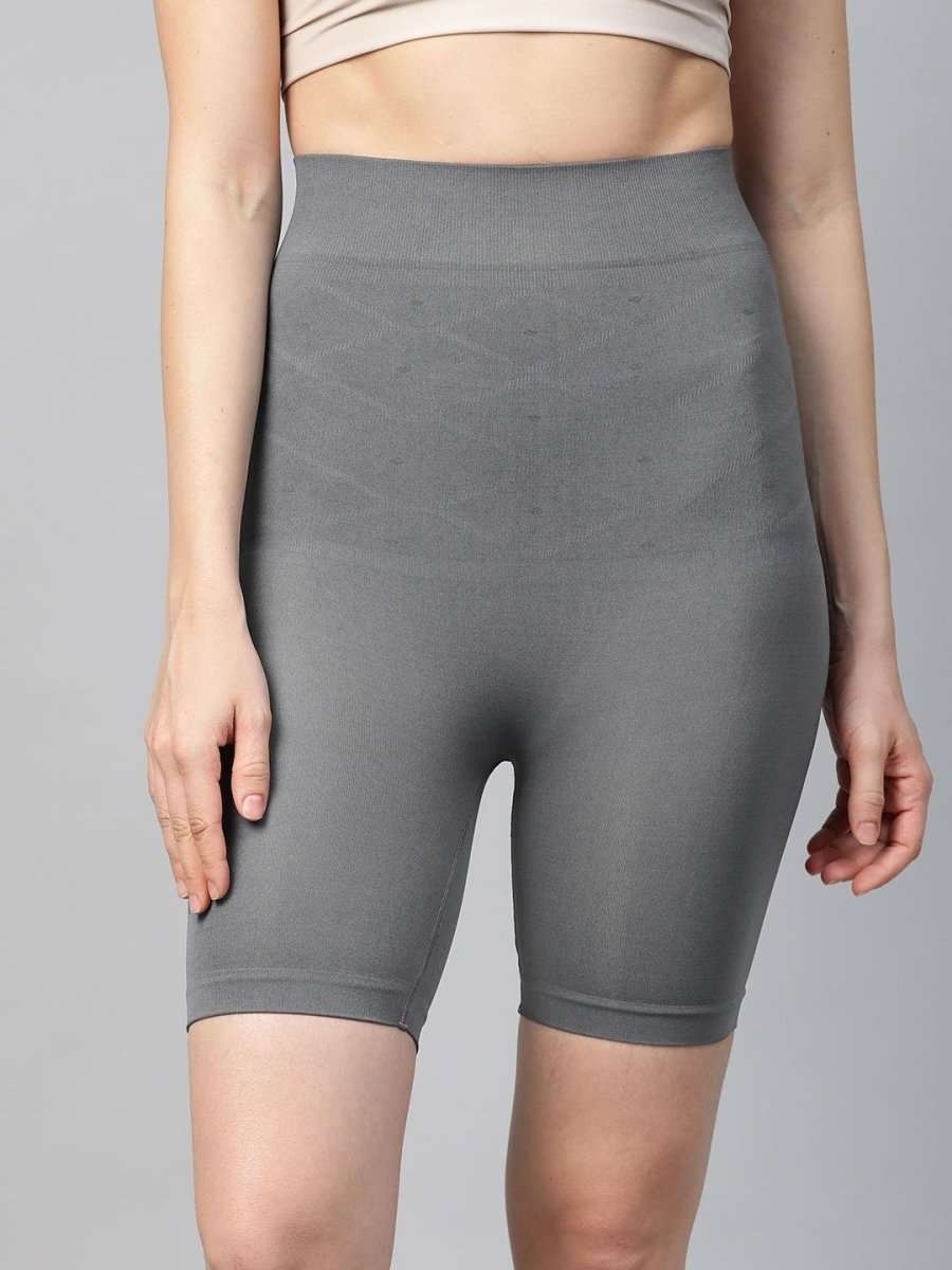 Grey Long Tummy Thigh Shapewear - inddus-us