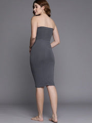 Grey Seamless Bodysuit Shapewear - Inddus.com
