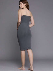 Grey Seamless Bodysuit Shapewear - Inddus.com