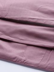 Mauve Net Sequinned Embroidered Gown