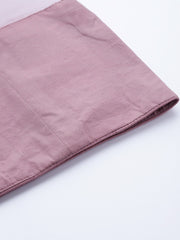 Mauve Net Sequinned Embroidered Gown