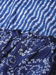 Inddus Blue & White Striped A-Line Kurta - Inddus.com