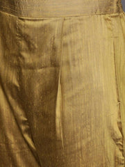 Inddus Mustard Yellow Solid Kurta with Trousers & Dupatta - inddus-us