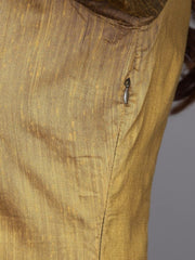 Inddus Mustard Yellow Solid Kurta with Trousers & Dupatta - inddus-us