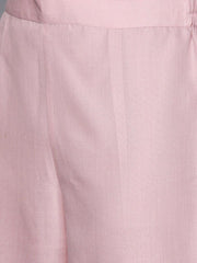 Inddus Peach-Coloured & Green Striped Kurta with Palazzos & Dupatta - inddus-us