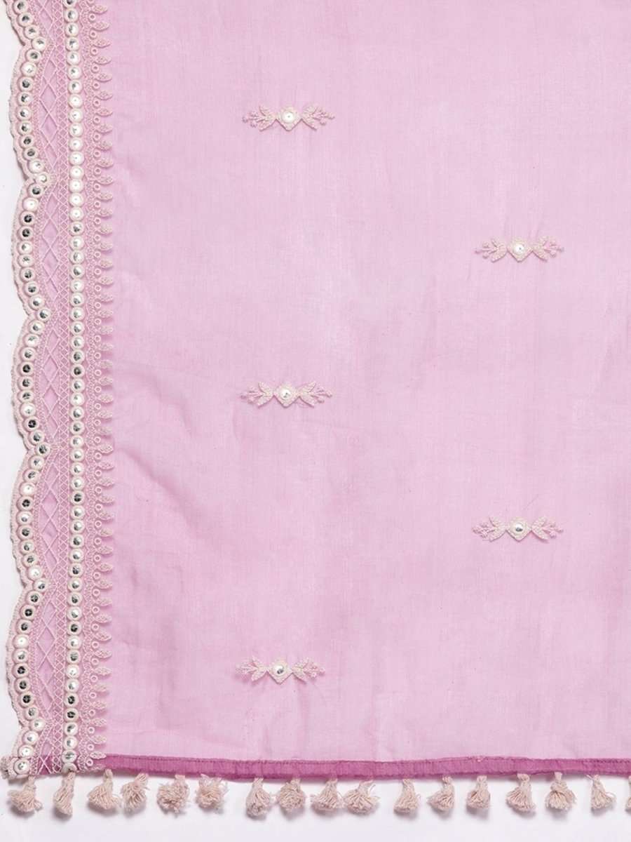 Inddus Purple Solid Anarkali Kurta with Dupatta - Inddus.com