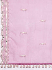 Inddus Purple Solid Anarkali Kurta with Dupatta - Inddus.com