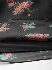 irresistible black organza printed kurta set