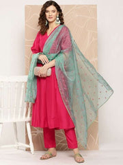 Kurta With Trousers & With Dupatta - Inddus.com