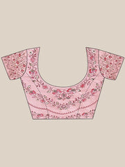 Lavender Women Embellished Sequinned Embroidered Satin Saree - Inddus.com