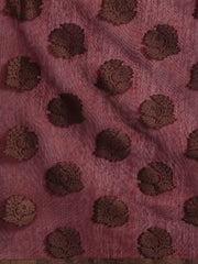 Maroon Cotton Blend Woven Design Party Wear Traditional Saree - inddus-us
