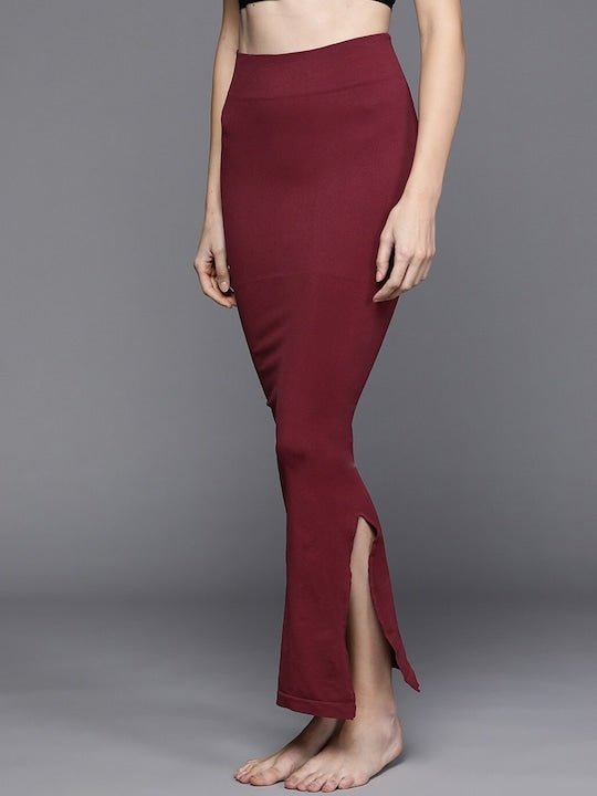 Maroon Seamless Saree Shapewear - Inddus.com