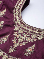 Mauve Embroidered Party Wear Lehenga Choli - inddus-us