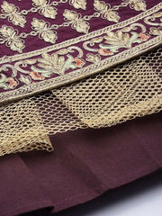 Mauve Embroidered Party Wear Lehenga Choli - inddus-us