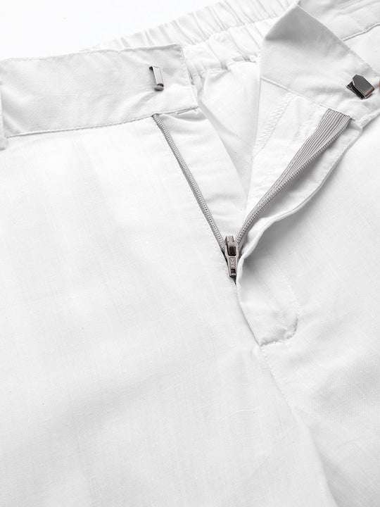 Men Ethnic Motifs Embroidered Regular Chikankari Kurta With Trousers - Inddus.com